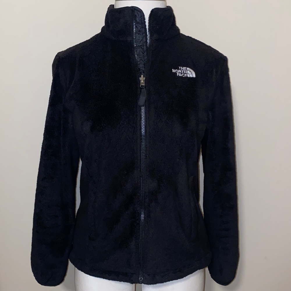 Women’s Large black The North Face fleece coat.